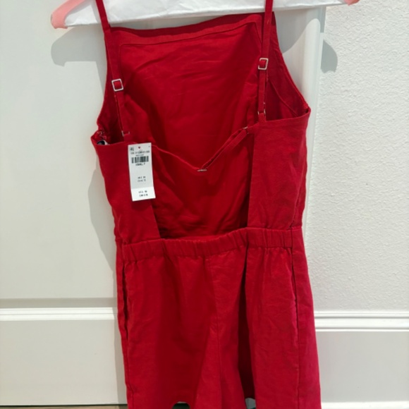 Abercrombie & Fitch Apron Linen Blend Romper- NWT - Picture 3 of 6
